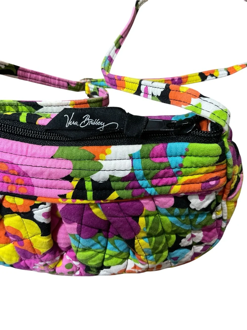 Vera Bradley Frannie Quilted Floral Crossbody in Va Va Bloom